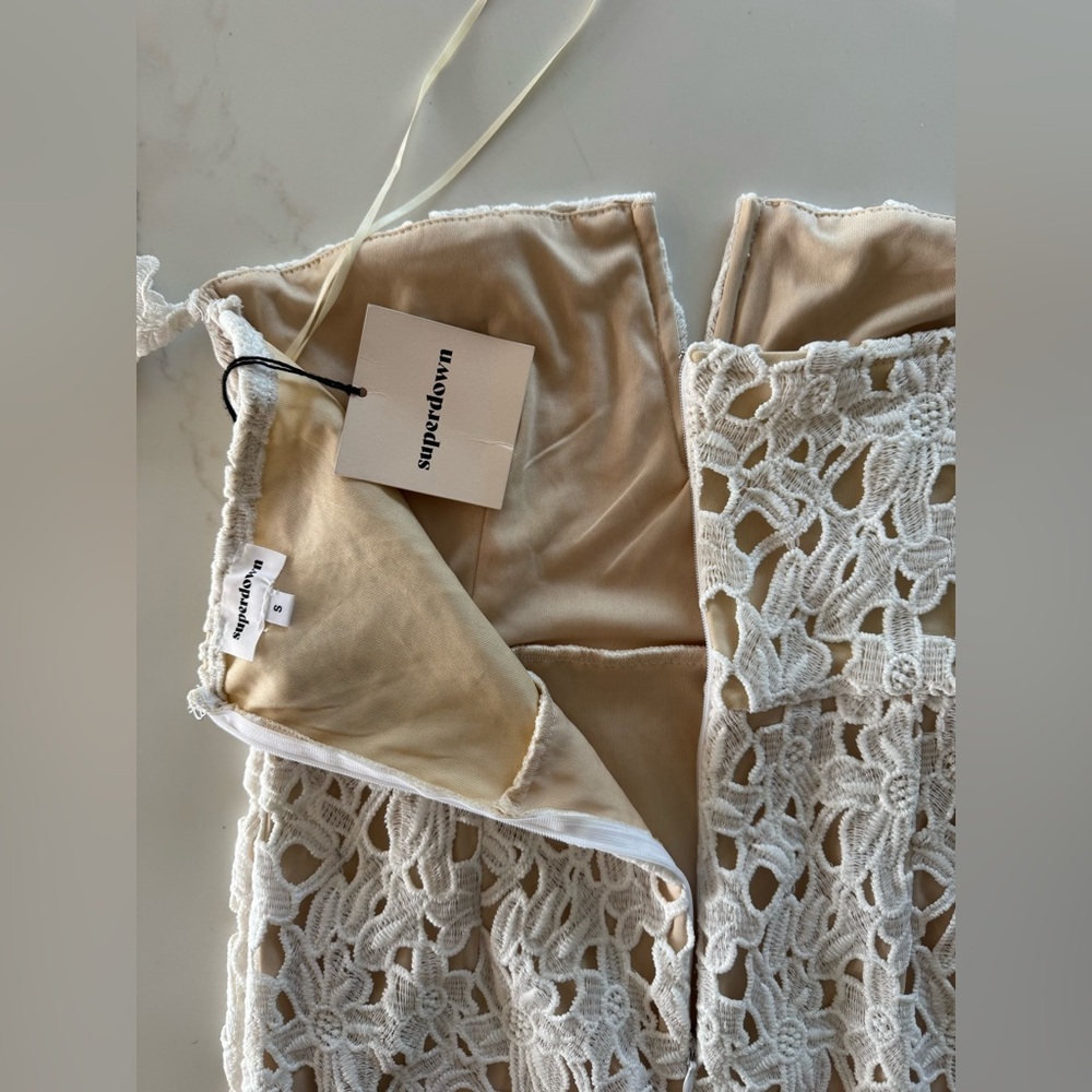 Superdown x Revolve Shannan White Lace Mini Dress NWT Small - Picture 8 of 10